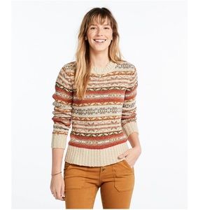 llbean signature cotton fair isle sweater